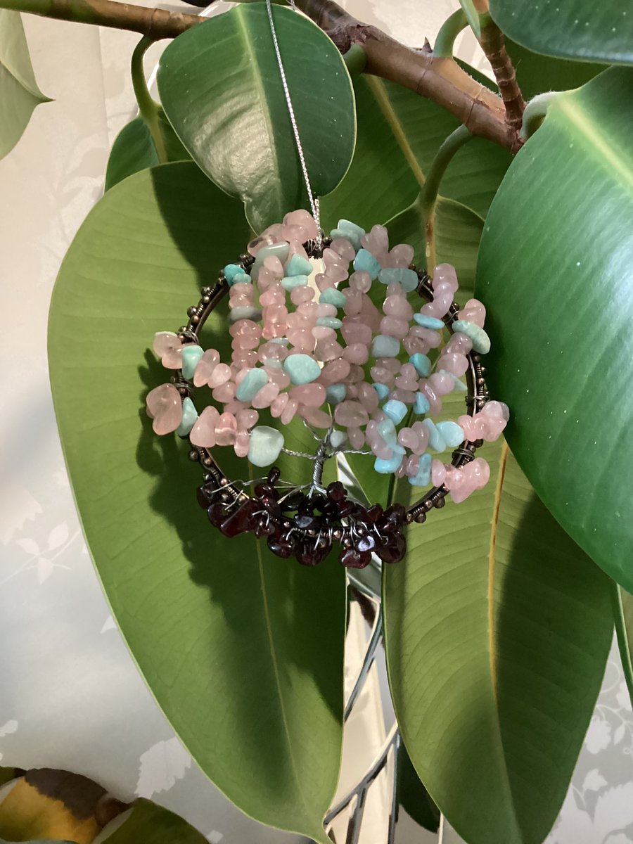 Tree of life , gemstone mini wreath