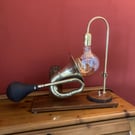 Musical Theme Table Lamp, Steampunk Style, Repurposed Vintage Brass Car Horn