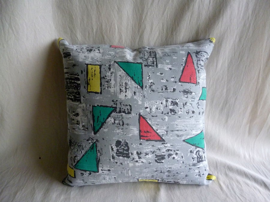 1950s vintage atomic fabric cushion cover