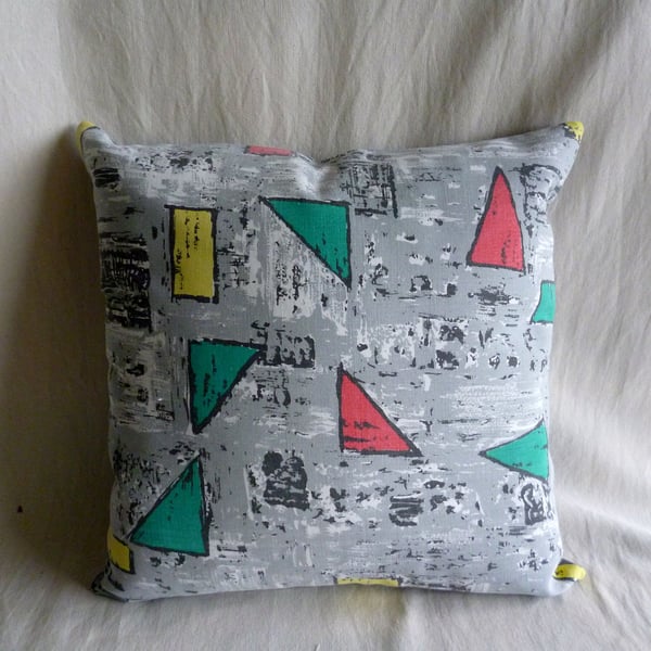 1950s vintage atomic fabric cushion cover