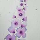 Original watercolour painting - purple Delphinium