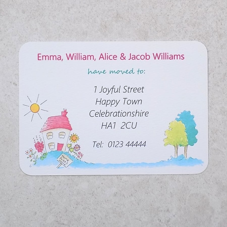 Personalised New Address Announcement Cards