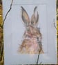 Mounted A4  or A3 signed Art Print, Hare - Image 6