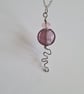 925 Silver & Pink Glass Beaded Necklace Pendant Gift Jewellery Jewelry Jewelery - Image 2