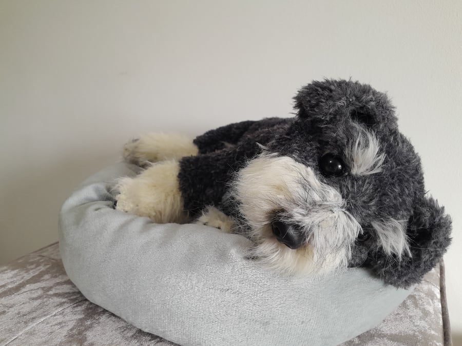 Schnauzer Puppy, Dotpebblesknits Design