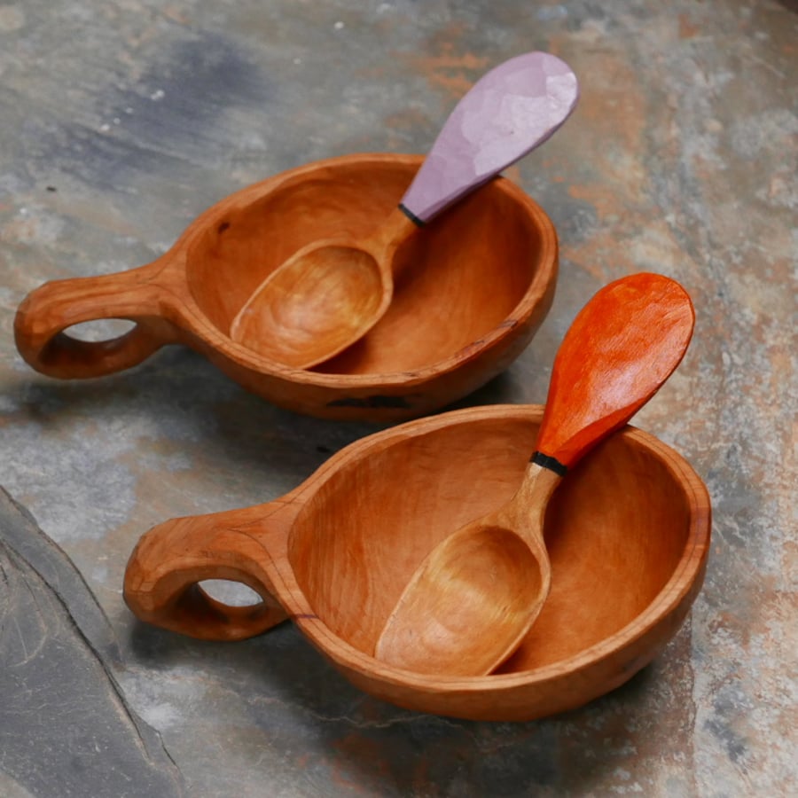 Handcarved Bowl and Spoon sets
