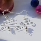 Sterling silver squiggle earrings 
