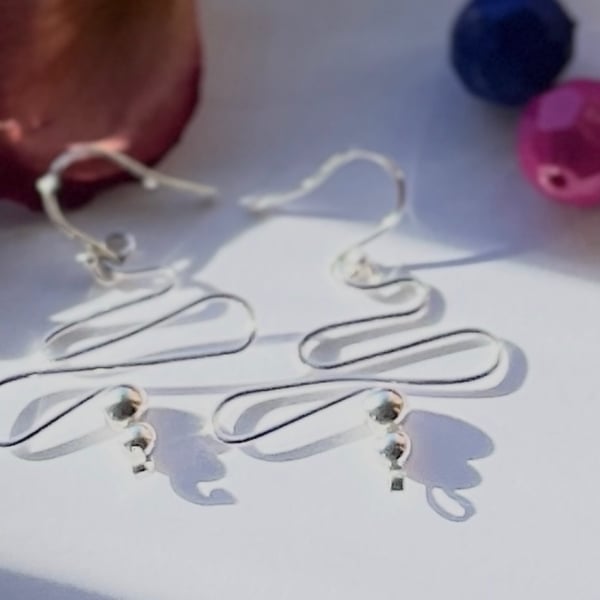 Sterling silver squiggle earrings 