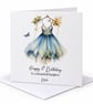 Fairy Flower Dress Birthday Card For Her Happy Birthday Daughter Niece etc - Image 5