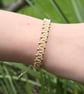 Ivory and Gold Macrame Bracelet - 14ct gold filled, Adjustable  - Image 8
