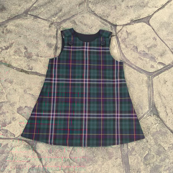 Scottish National Tartan Pinafore Dress