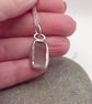 Rectangular Icy Seaglass & Sterling Silver Pendant  - Image 4