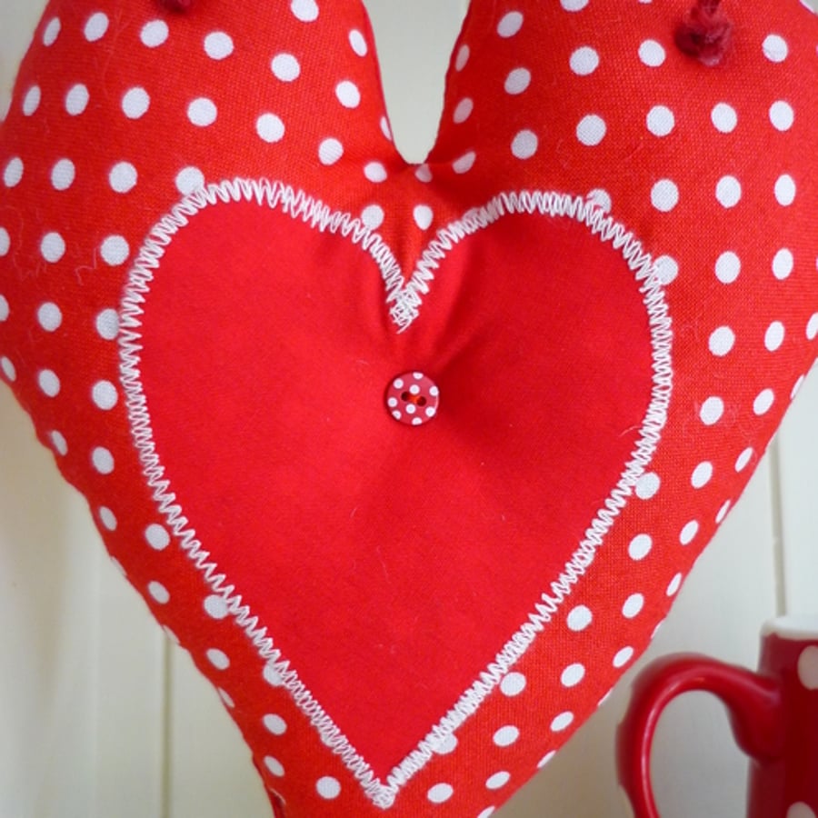 Hanging Lavender Heart~Tanya Whelan fabric Chic & Shabby