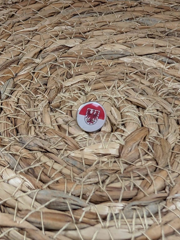 Brandenburg Flag Map Pin - Germany State Flag Map Pin For Wood Map