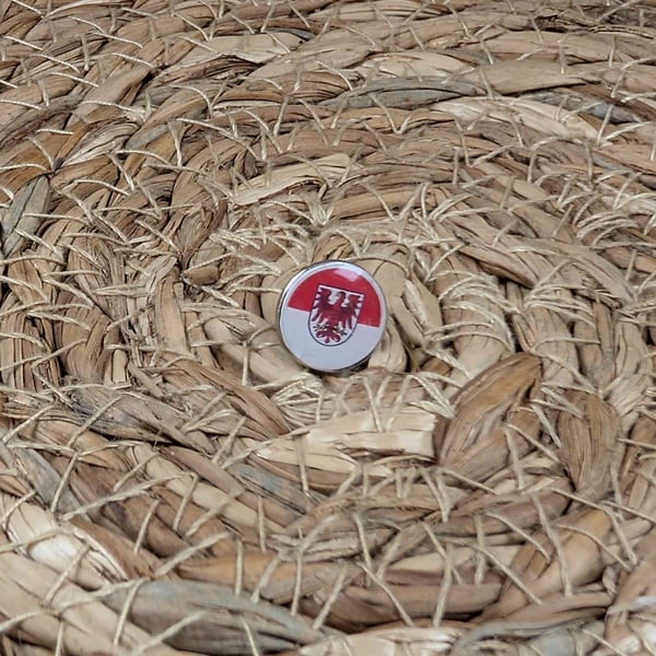 Brandenburg Flag Map Pin - Germany State Flag Map Pin For Wood Map