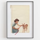 Fawn Art Print - Rescue