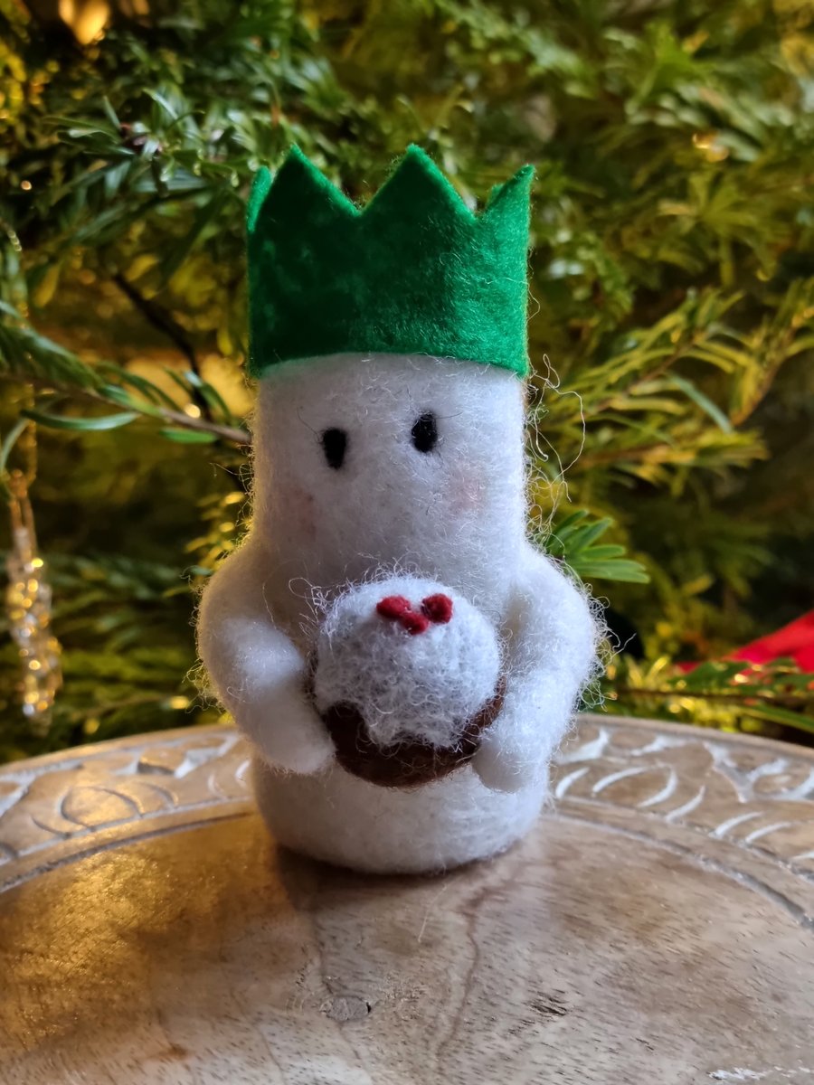 Ghost of Christmas Present Ornament - Green Hat