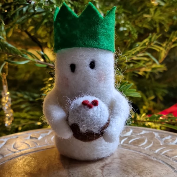Ghost of Christmas Present Ornament - Green Hat