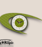 Mid Century Modern Royalexe™ Laminate Clock By Royale - Boomerang Avocado Green - Image 1