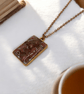 Rhodonite Pendant in Deep Pink with Rose Gold Plating - Zodiac and Anti-Anxiety  - Image 6
