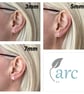 Recycled Sterling Silver Studs, Small Hammered Silver Pebble Stud Earrings, ARC - Image 2