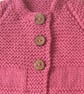 Baby cardigan pink hand knit 0-3 months  - Image 2