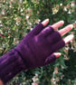 Plum fingerless gloves - Image 1