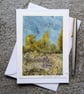 Daisy Meadow. Blank Card. Unique Mixed Media Art 260199