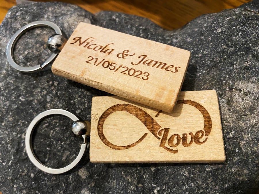 Infinite Love, personalised Keyring