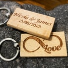 Infinite Love, personalised Keyring
