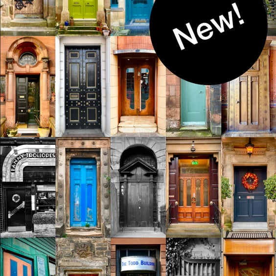 ‘Great Doors of Glasgow’ Signed Mounted Print FREE DELIVERY