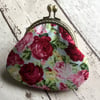 Floral Fabric Coin Clasp Purse