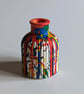 Rainbow Bud Vase, Paint Splatter Design - Image 4