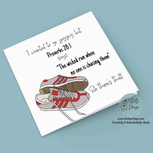 Funny Christian Card for runners