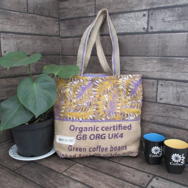 Eco-Friendly Tote Bag Handmade from Upcycled Materials Unique Sustainable Bag.