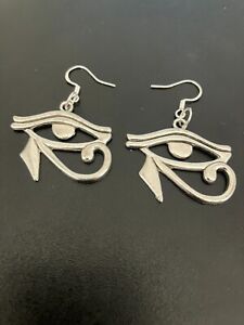 eye of horus eye of ra charm hook earrings