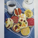 Tea and cake  greetings card for a friend, sister, Aunt