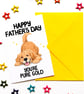 Golden Retriever Father's Day Card for Dad, Cute Dog Card - Image 3
