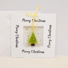 Merry Christmas Card with Detachable Christmas Tree Decoration