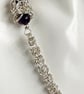 Sterling Silver Amethyst  24 Inch Chainmaille Chain & Extender - Last One - Image 4