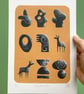 Donkey Treasury No.1 A4 two-colour screen-print - Image 2