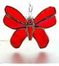 Butterfly Stained Glass Suncatcher Red - Image 2