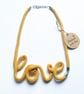 Hello word necklace - Statement mum cotton necklace, custom name necklace, gifts - Image 7