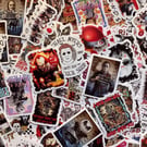 60 Handmade Horror Sticker Pack, Scary Vinyl Stickers Gift set