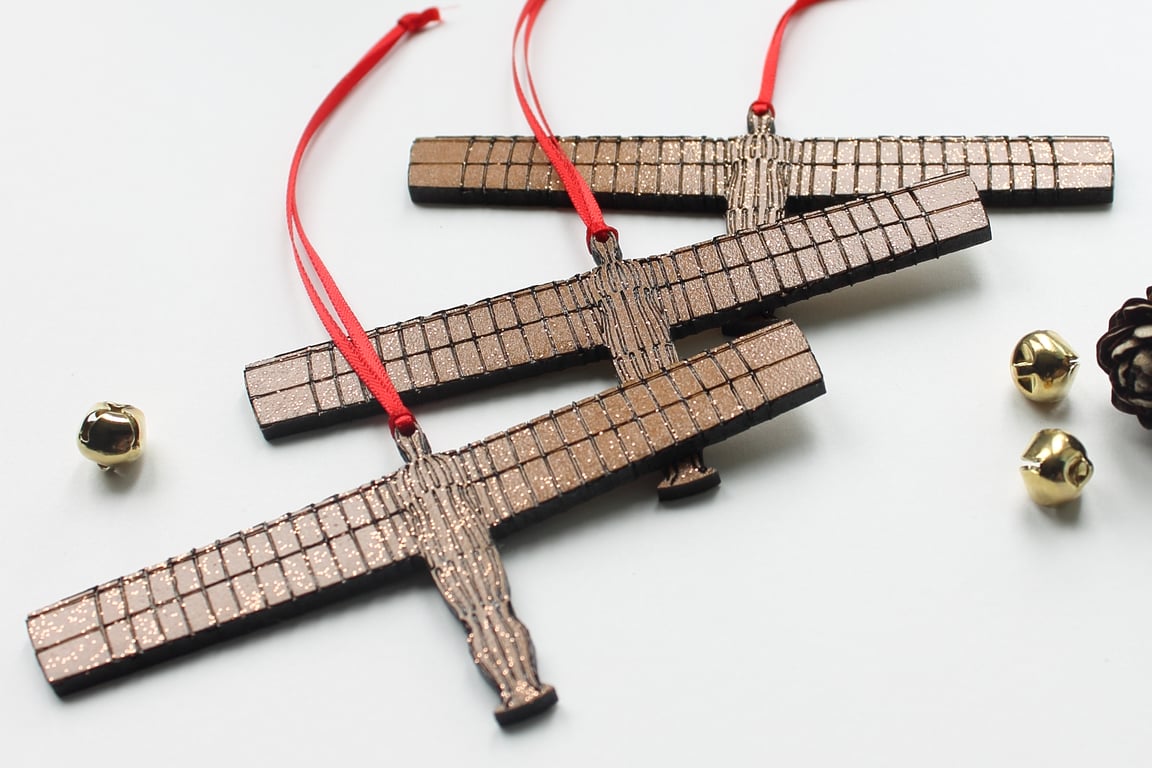 Angel of the North Christmas Tree Decoration 