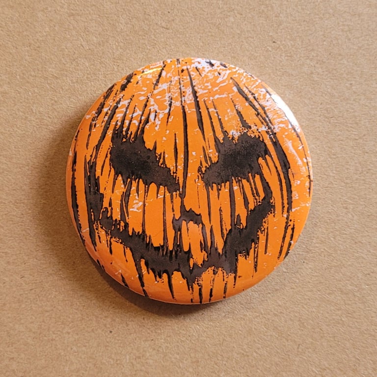 Spooky Halloween Pumpkin Badge