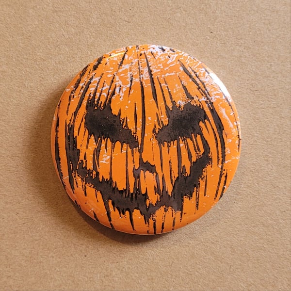 Spooky Halloween Pumpkin Badge