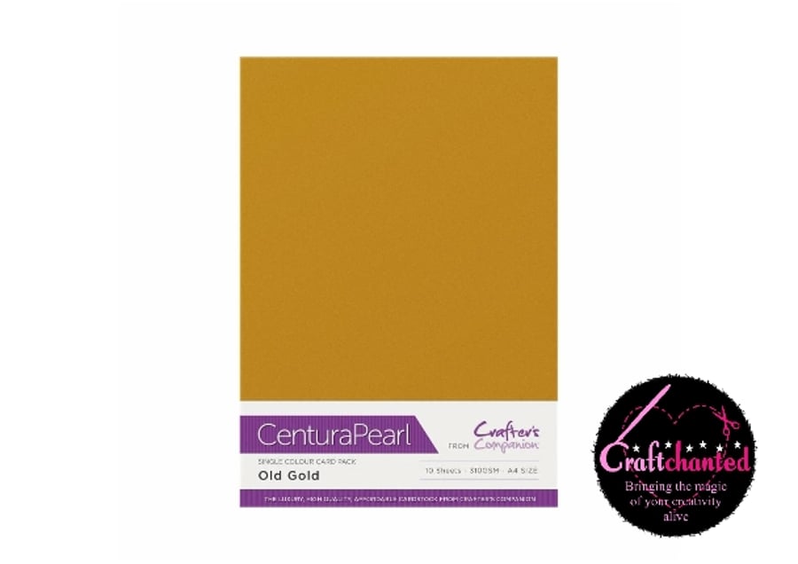Crafter's Companion Centura Pearl - Single Colour 10 Sheet Pack - Old Gold
