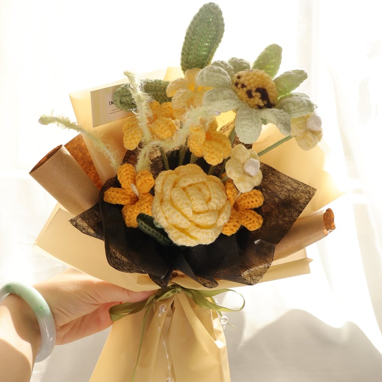 Honeydew - Handmade Crochet Flower Bouquet