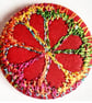 Buttons 1 inch button Hand Dyed Silks and Cottons Free Machine Embroidery Button